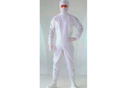 Anti-static Coverall,5mm Grid,White